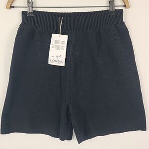 NWT L'Envers Women's Jane Cotton Shorts Black size M 100% Organic Cotton